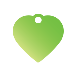 iMARC Customizable Pet ID Tag - Green Heart