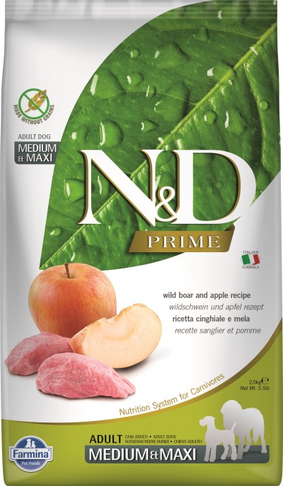Farmina N&D Prime Dry Dog Food - Boar & Apple Med/Maxi Adult