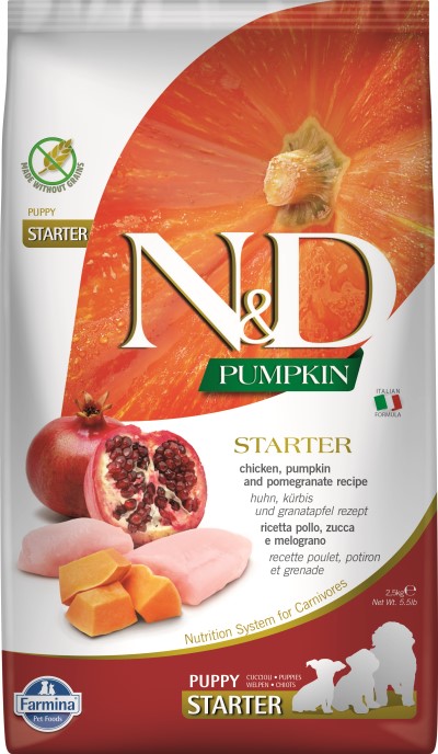 Farmina N&D Pumpkin Dry Puppy Food - Chicken, Pumpkin, & Pomegranate Puppy Starter