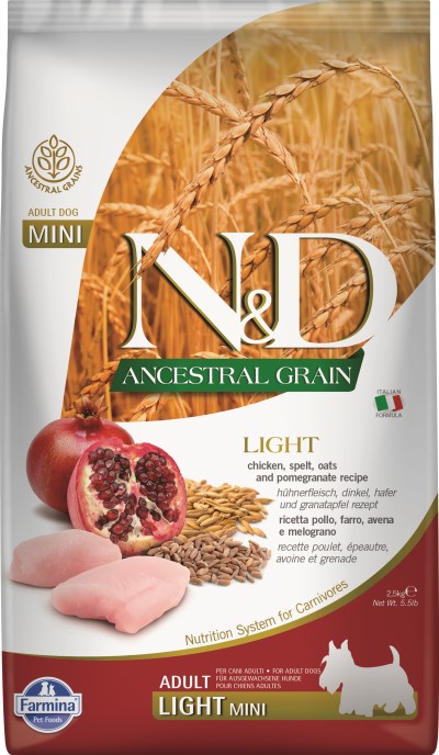 Farmina N&D Ancestral Grain Dry Dog Food - Light Chicken Mini