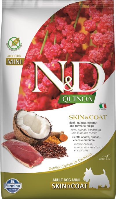 Farmina N&D Quinoa Dry Dog Food - Skin & Coat Duck Mini Adult