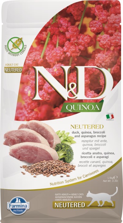 Farmina N&D Quinoa Dry Cat Food - Duck Neutered Cat