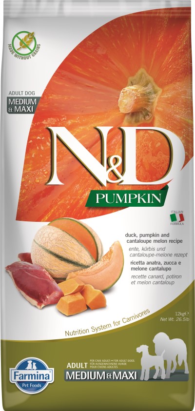 Farmina N&D Pumpkin Dry Dog Food - Pumpkin, Duck, & Cantaloupe Med/Maxi Adult