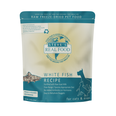 Steve's Real Food Freeze Dried Dog Food - Whitefish Nuggets