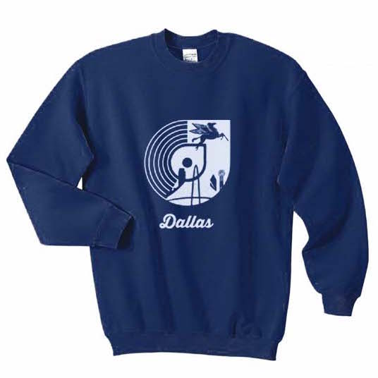 Josey Sweatshirt/Blue Dallas Logo Sweatshirt@Medium
