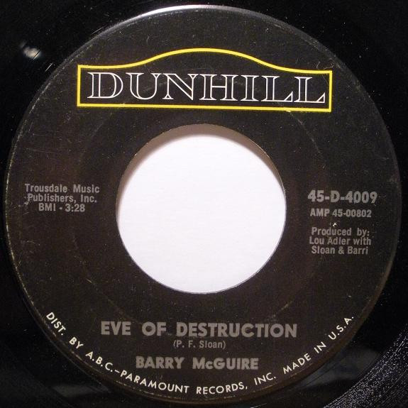Barry McGuire/Eve Of Destruction@Dunhill, 1965