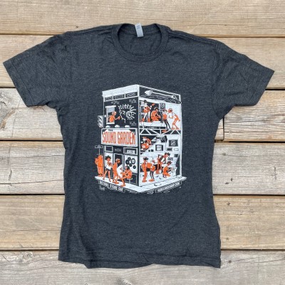 Syracuse Record Shop T-Shirt/Black/Orange/White@Small