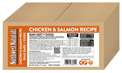 Northwest Naturals Frozen Dinner Bars for Dogs-Chicken & Salmon Recipe