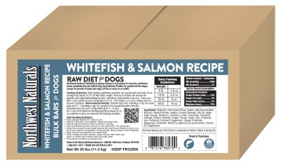 Northwest Naturals Frozen Dinner Bars for Dogs-Whitefish & Salmon Recipe