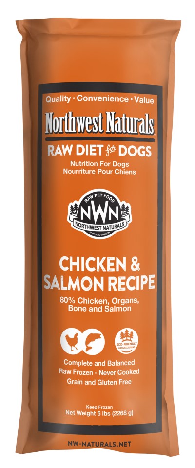 Northwest Naturals Frozen Chubs for Dogs-Chicken & Salmon Recipe