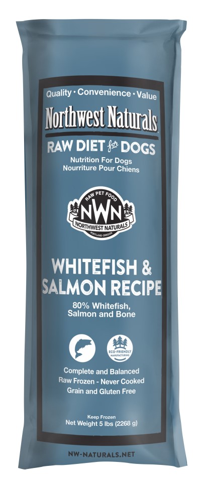 Northwest Naturals Frozen Chubs for Dogs-Whitefish & Salmon Recipe