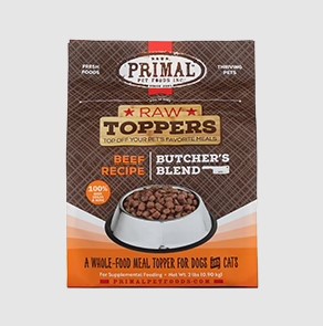 Primal Butcher's Blend Raw Toppers Beef Recipe