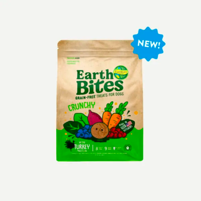 Earthborn Holistic EarthBites Grain Free Treats for Dogs Crunchy Turkey Meal Recipe