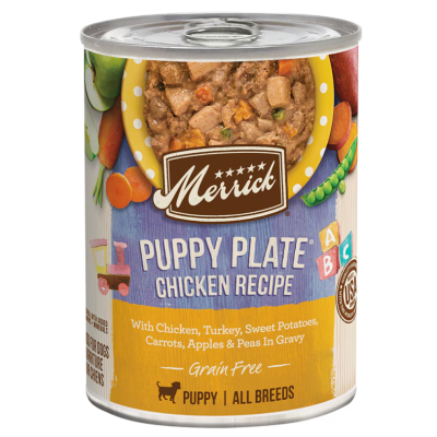 Merrick Grain Free Puppy Plate Chicken Recipe in Gravy Canned Dog Food