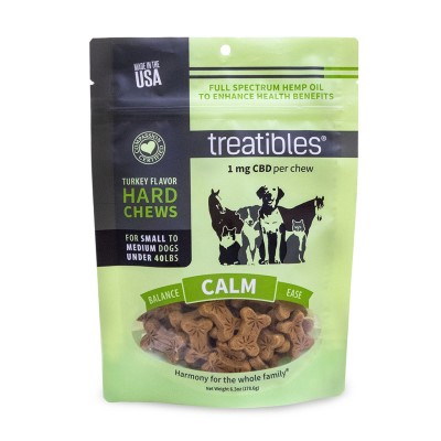 Treatibles® Hard Chews Turkey Flavor 1 mg & 4 mg CBD for Dogs