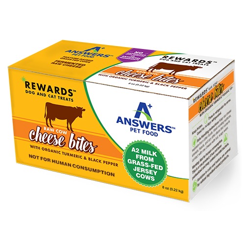 Answers Rewards™ Raw Cow Cheese Bites with Organic Turmeric with Black Pepper