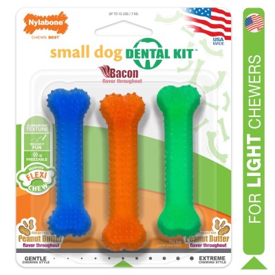 Nylabone FlexiChew Dog Dental Toys-3 Pack