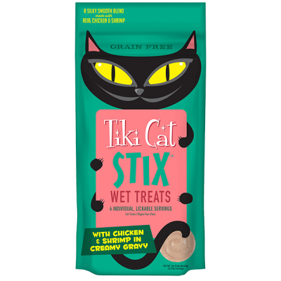 Tiki Cat® Stix™ Wet Treats for Cats-Chicken & Shrimp