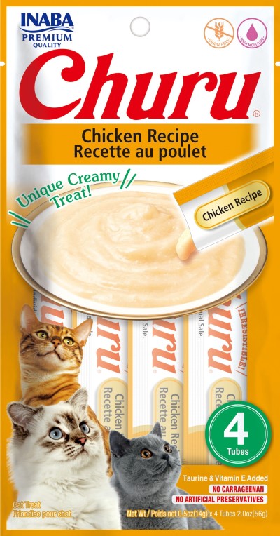 INABA Churu Purée Chicken Recipe Treats for Cats