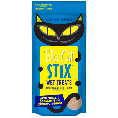 Tiki Cat® Stix™ Wet Treats for Cats-Tuna & Scallops