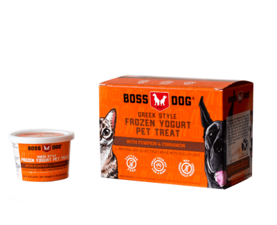 Boss Dog Greek Style Frozen Yogurt Pet Treat-with Pumpkin & Cinnamon