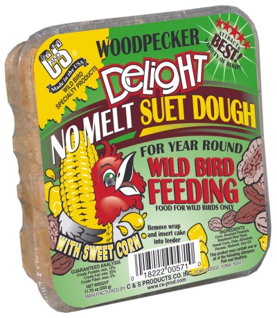 C&S Woodpecker Delight No Melt Suet Dough, 12/pack 11.75 ounces