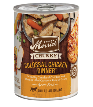 Merrick Grain Free Chunky Colossal Chicken Dinner in Gravy Canned Dog Food
