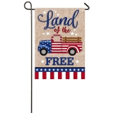 Evergreen Patriotic Truck Garden Flag