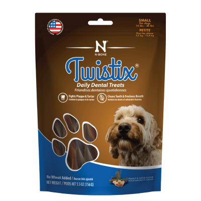 Twistix® Peanut and Carob Flavor Dog Dental Treats