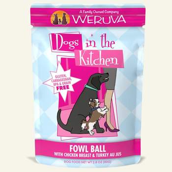 Weruva Dogs in the Kitchen Fowl Ball with Chicken Breast & Turkey Au Jus for Dogs
