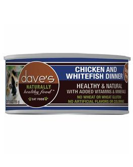 Dave's Naturally Healthy™ Grain Free Canned Cat Food Chicken & Whitefish Dinner Formula