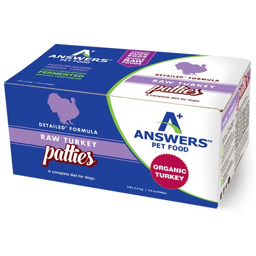Answers Detailed™ Raw Turkey Patties for Dogs