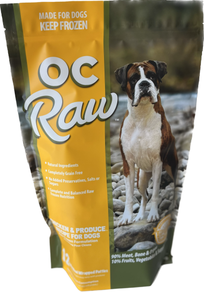 OC Raw Chicken & Produce Recipe for Dogs