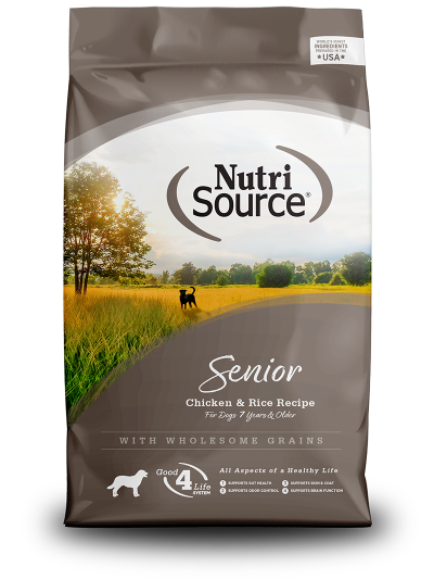 NutriSource®  Senior Dog Chicken and Rice Formula