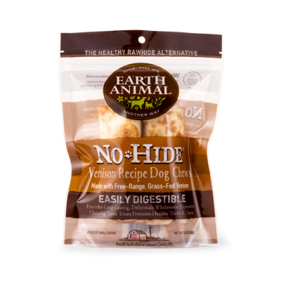 Earth Animal No-Hide® Wholesome Chews Small-Venison 2 Pack