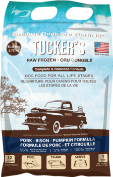 Tucker's Raw Frozen Pork-Bison-Pumpkin Formula for Dogs