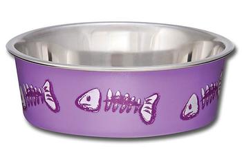 Bella Bowls® Fish Skeleton Design - Lilac Cat Dish