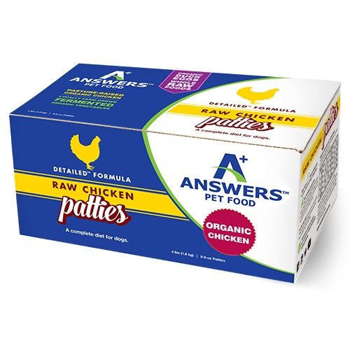 Answers Detailed™ Raw Chicken Patties for Dogs