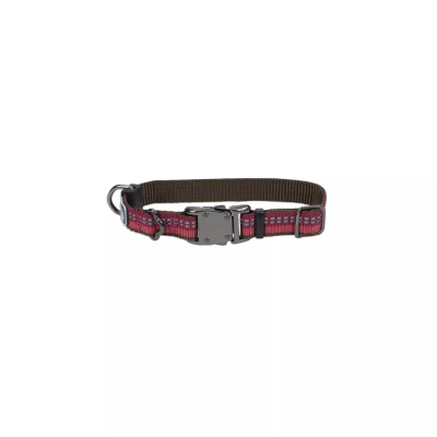 Coastal K9 Explorer Reflective Adjustable Dog Collar-Berry