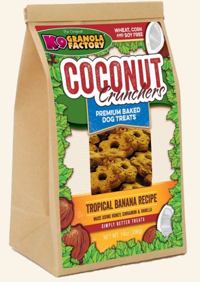 K9 Granola Factory Coconut Crunchers Tropical Banana Recipe Dog Treats