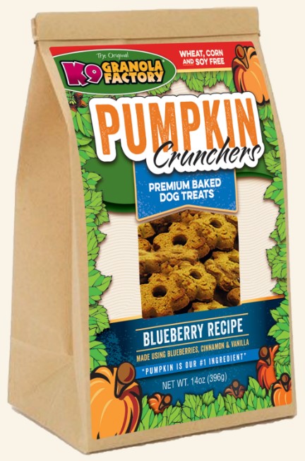 K9 Granola Factory Pumpkin Crunchers Blueberry Recipe Dog Treats