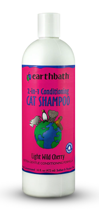 earthbath® 2-in-1 Conditioning Cat Shampoo-Light Wild Cherry
