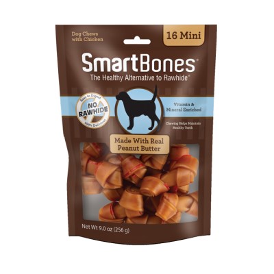 SmartBones Peanut Butter Classic Bone Chews-Mini