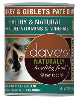 Dave's Naturally Healthy™ Canned Cat Food Turkey & Giblets Paté