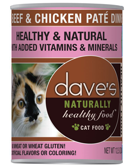 Dave's Naturally Healthy™ Canned Cat Food Beef & Chicken Paté