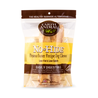 Earth Animal No-Hide® Wholesome Chews Medium-Peanut Butter 2 Pack