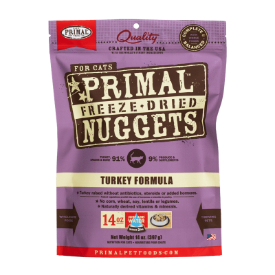 Primal Feline Freeze-Dried Nuggets Turkey Formula