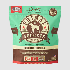 Primal Canine Raw Frozen Nuggets-Chicken Formula