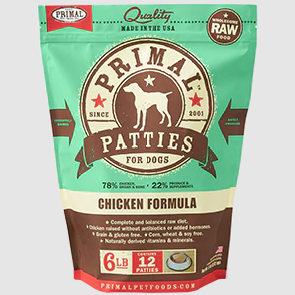 Primal Canine Raw Frozen Patties-Chicken Formula