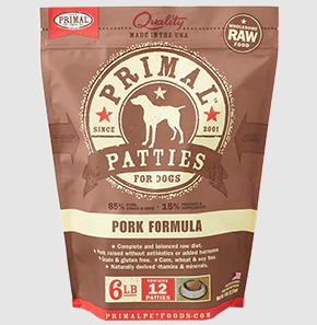 Primal Canine Raw Frozen Patties-Pork Formula